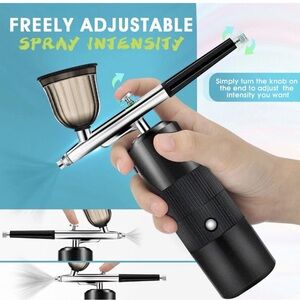 Adjustable Airbrush with Black Handle